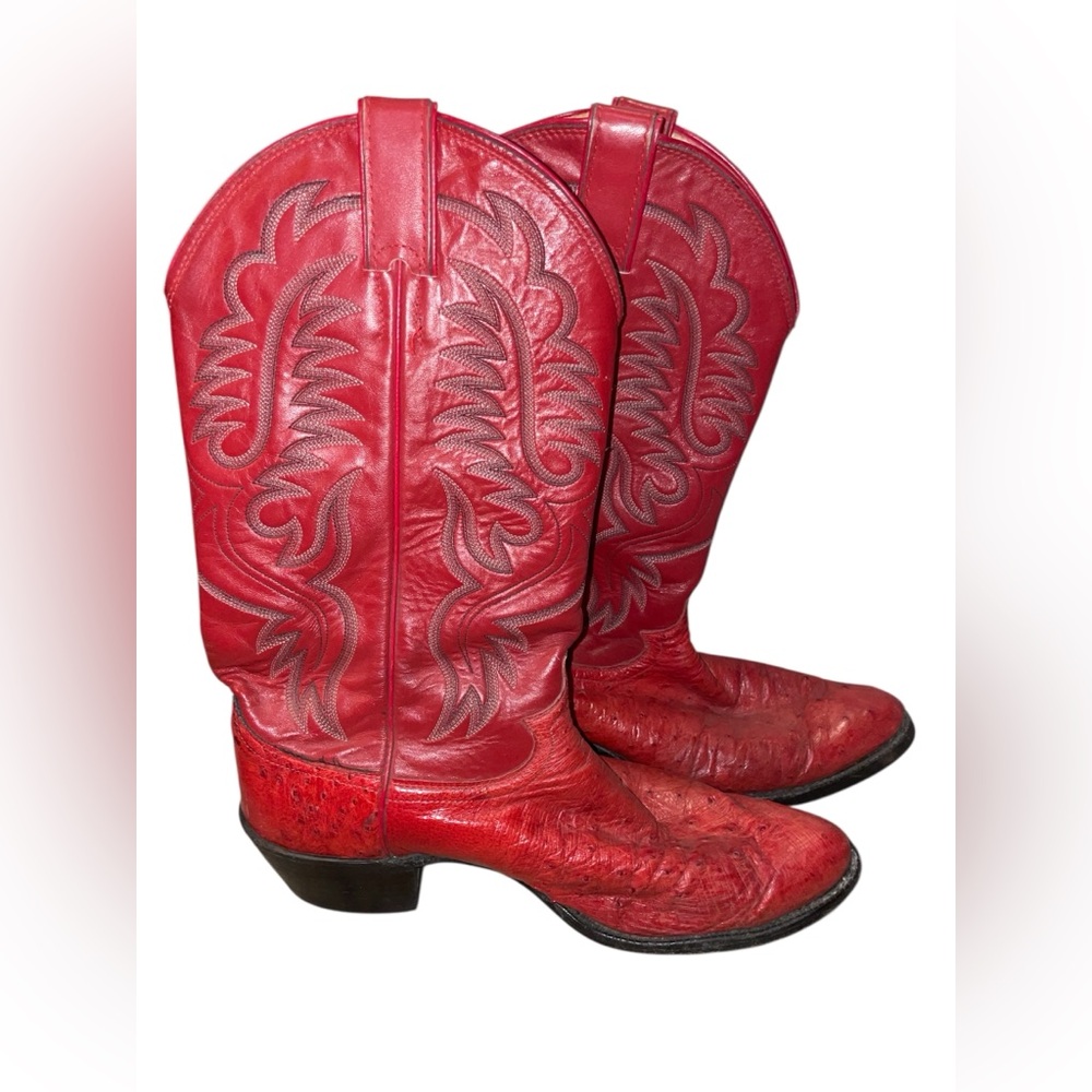 Justin Red Western Cowboy Boots